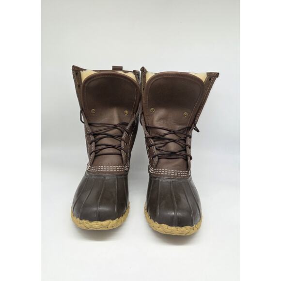 L.L. Bean Women’s Bean Boots, 10” Shearling-Lined Insulated Brown Sz 9 NWOT - Picture 1 of 11